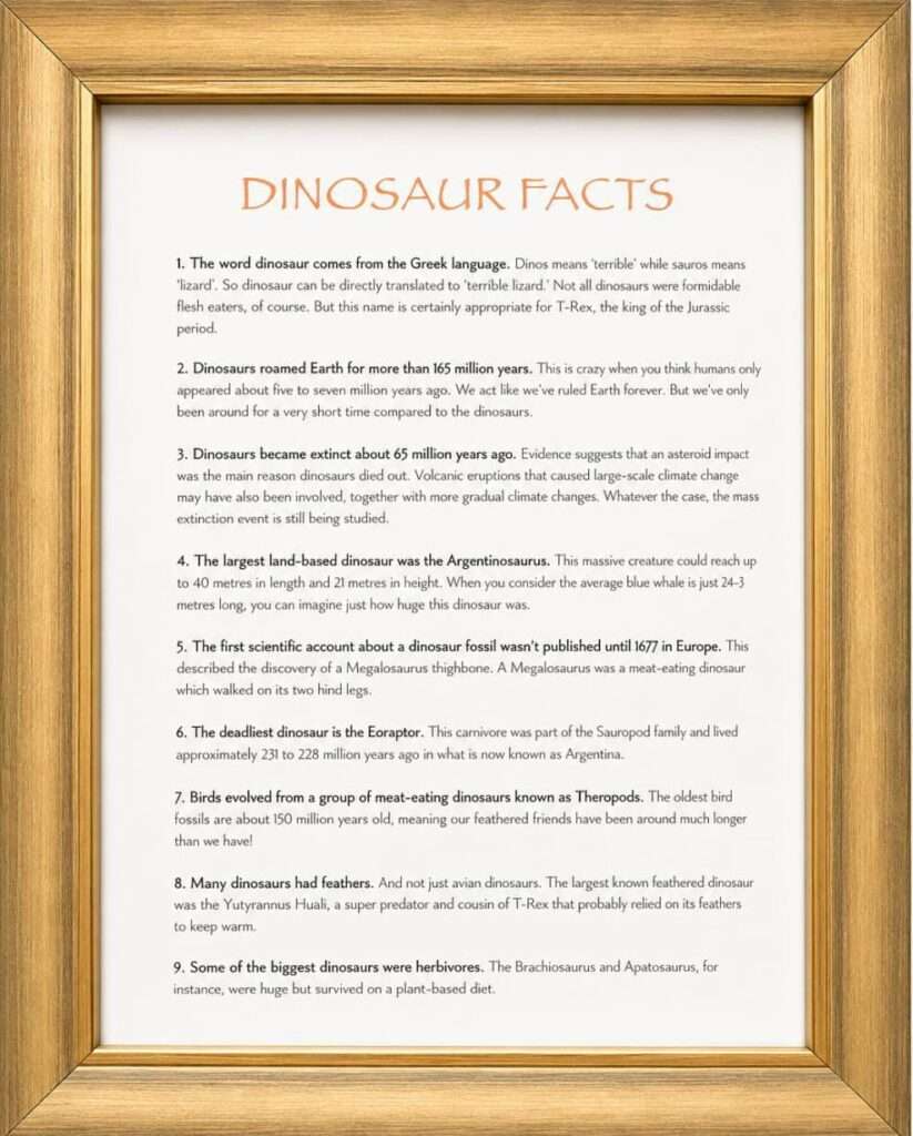 Antique Dinosaurs