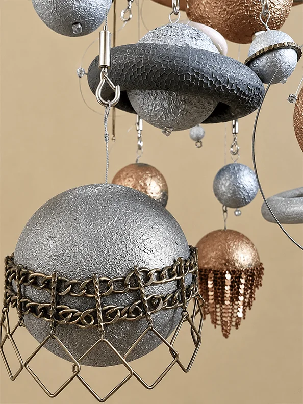 Metallic Planet Mobile and 3-D Model
